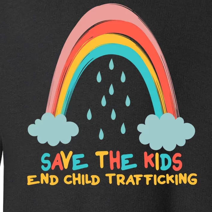 Save The Kids End Child Trafficking Rainbow Toddler Sweatshirt