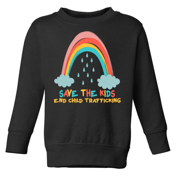 Save The Kids End Child Trafficking Rainbow Toddler Sweatshirt