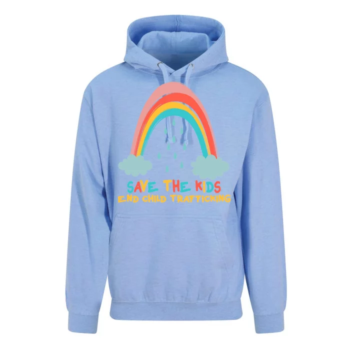 Save The Kids End Child Trafficking Rainbow Unisex Surf Hoodie