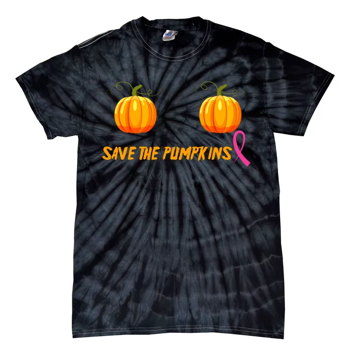 Save The Pumpkins Breast Cancer Tie-Dye T-Shirt