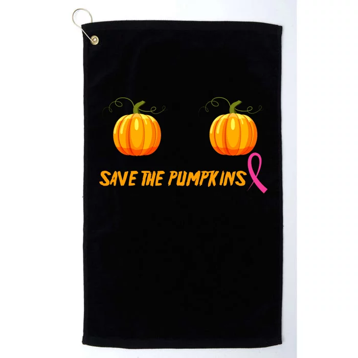 Save The Pumpkins Breast Cancer Platinum Collection Golf Towel