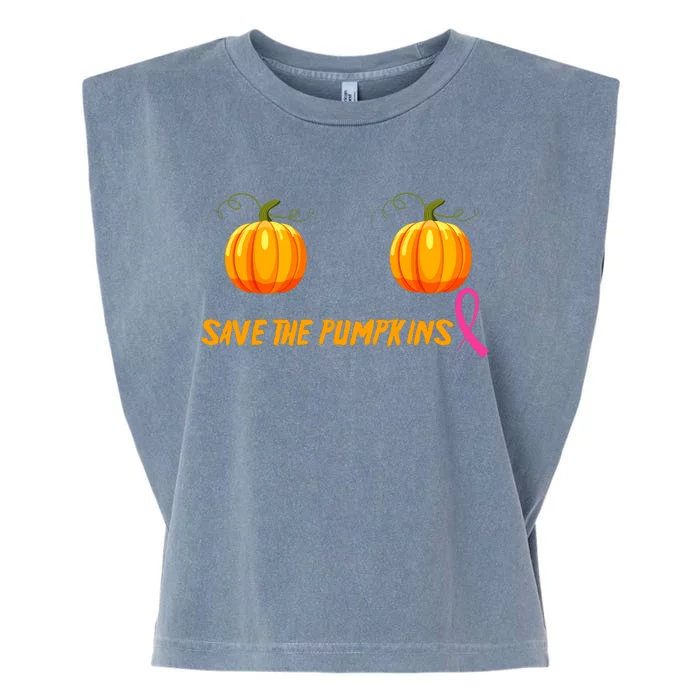 Save The Pumpkins Breast Cancer Garment-Dyed Women's Muscle Tee