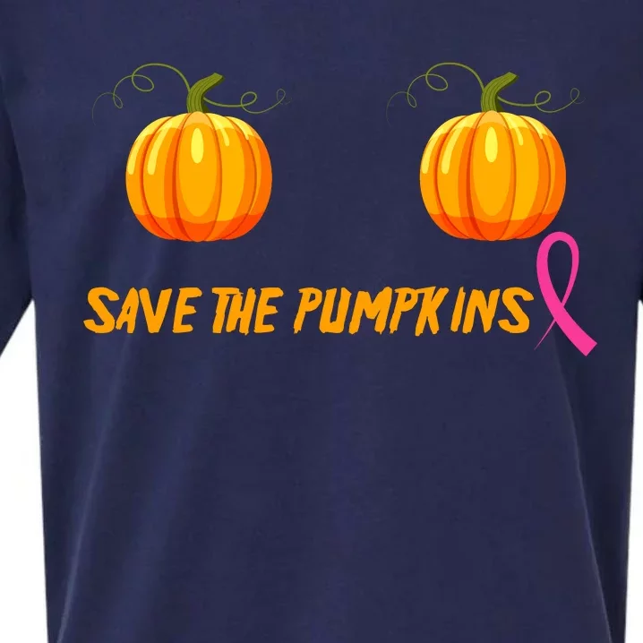 Save The Pumpkins Breast Cancer Sueded Cloud Jersey T-Shirt