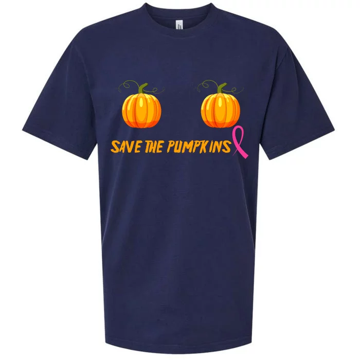 Save The Pumpkins Breast Cancer Sueded Cloud Jersey T-Shirt