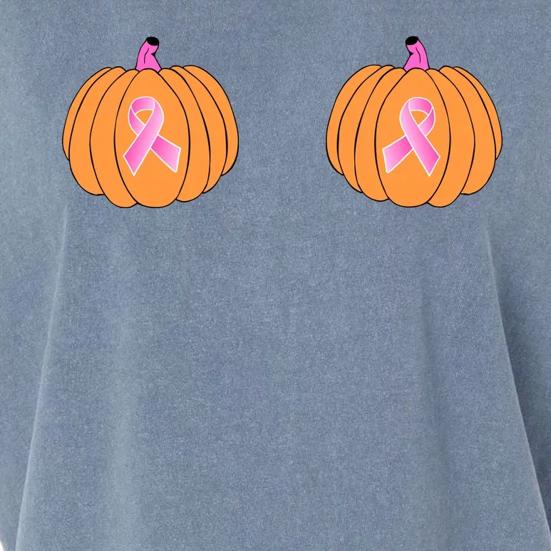 Save The Pumpkins Breast Cancer Ribbon Garment-Dyed Women's Muscle Tee