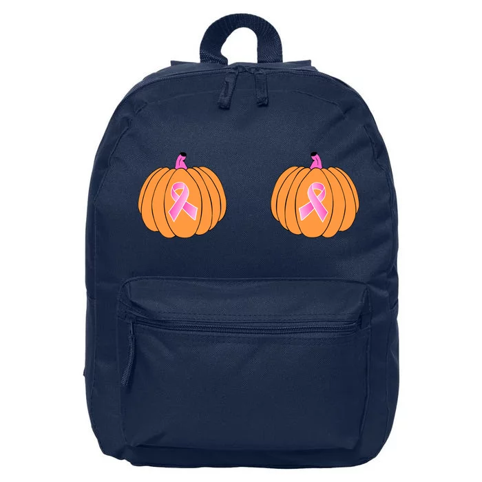 Save The Pumpkins Breast Cancer Ribbon 16 in Basic Backpack