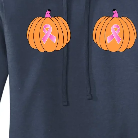 Save The Pumpkins Breast Cancer Ribbon Women's Pullover Hoodie