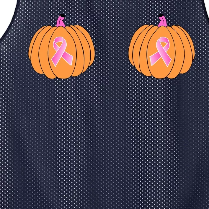 Save The Pumpkins Breast Cancer Ribbon Mesh Reversible Basketball Jersey Tank