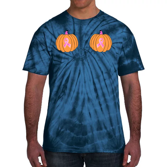 Save The Pumpkins Breast Cancer Ribbon Tie-Dye T-Shirt