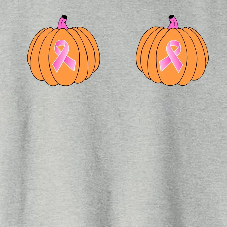 Save The Pumpkins Breast Cancer Ribbon Women's Crop Top Tee