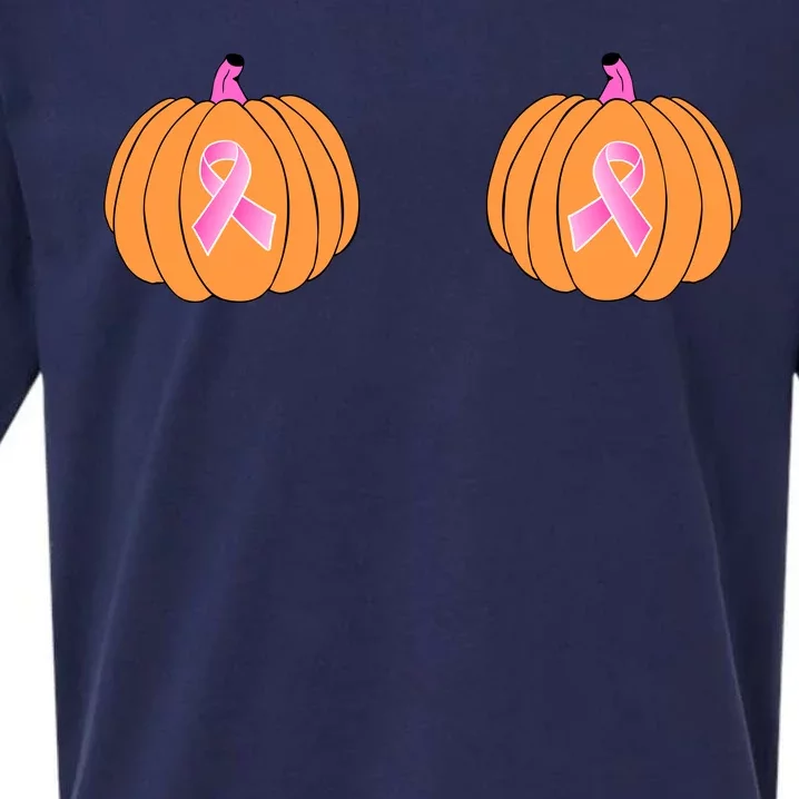 Save The Pumpkins Breast Cancer Ribbon Sueded Cloud Jersey T-Shirt