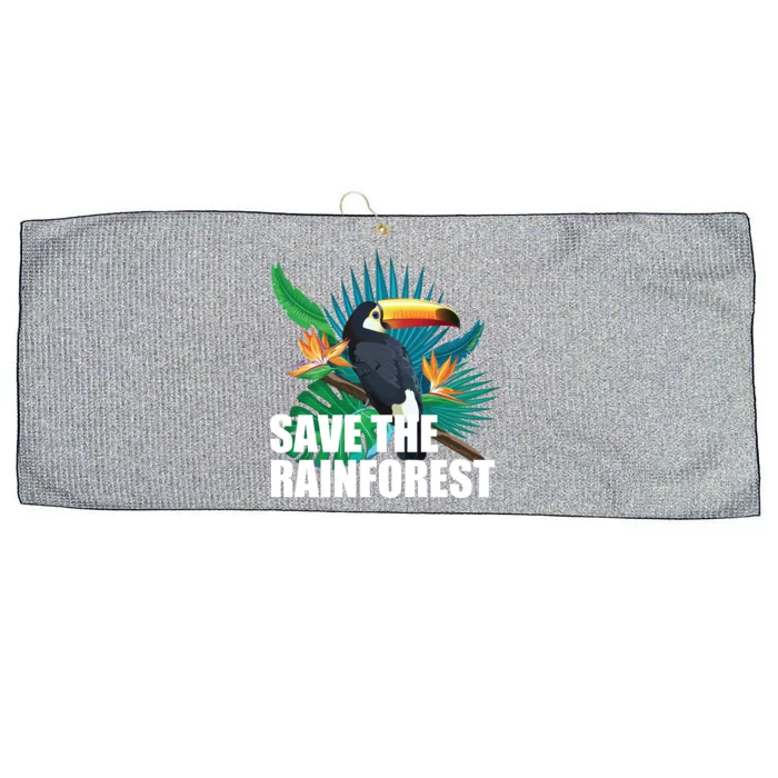 Save the Rainforest -  Protect the Wildlife Large Microfiber Waffle Golf Towel