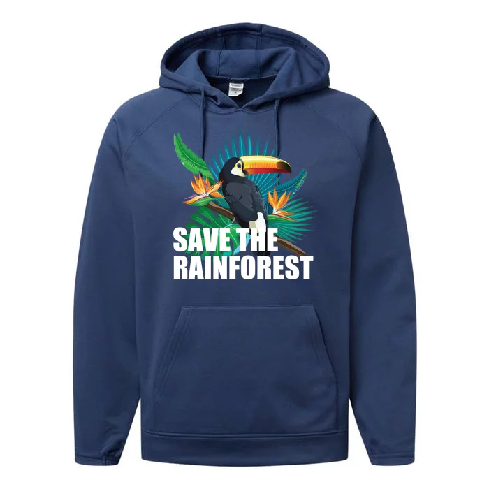 Save the Rainforest -  Protect the Wildlife Performance Fleece Hoodie