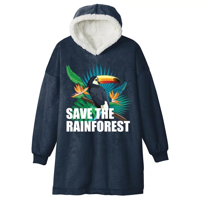 Save the Rainforest -  Protect the Wildlife Hooded Wearable Blanket