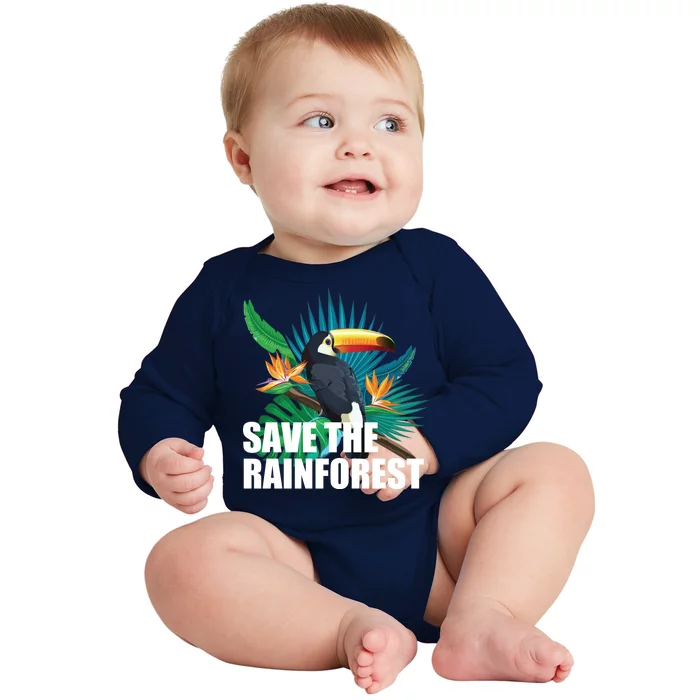 Save the Rainforest -  Protect the Wildlife Baby Long Sleeve Bodysuit