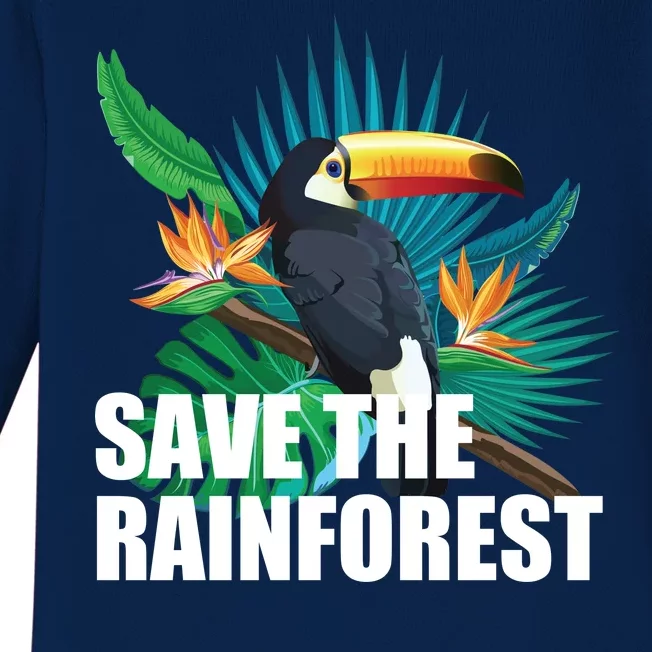 Save the Rainforest -  Protect the Wildlife Baby Long Sleeve Bodysuit