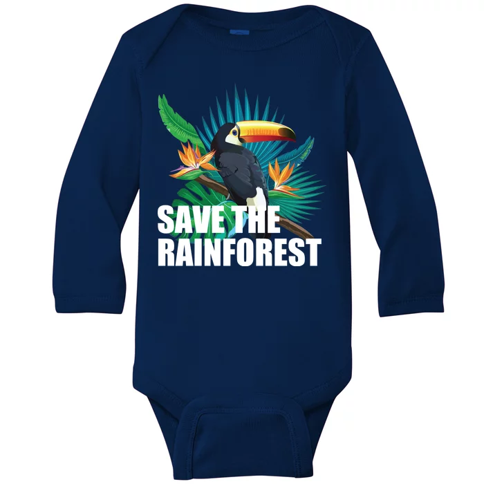 Save the Rainforest -  Protect the Wildlife Baby Long Sleeve Bodysuit