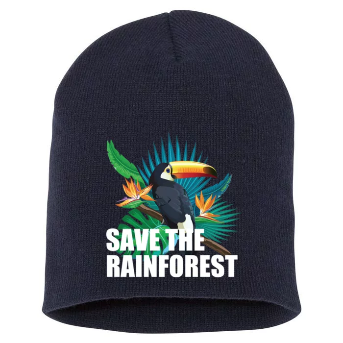 Save the Rainforest -  Protect the Wildlife Short Acrylic Beanie