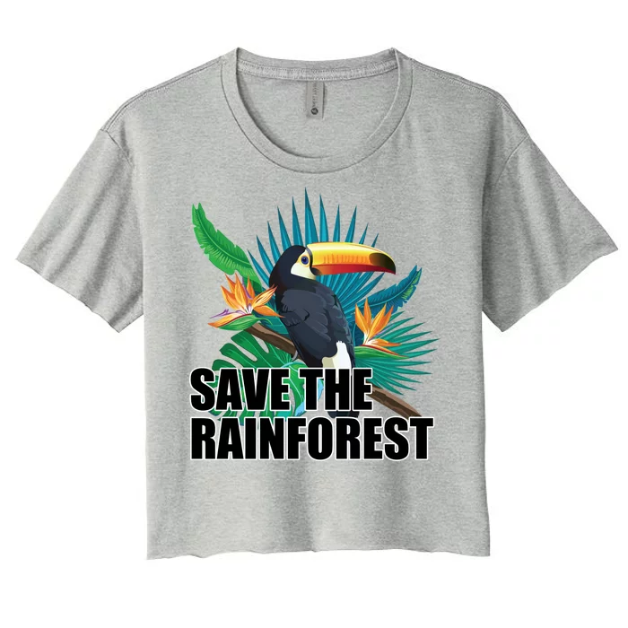 Save the Rainforest -  Protect the Wildlife Women's Crop Top Tee