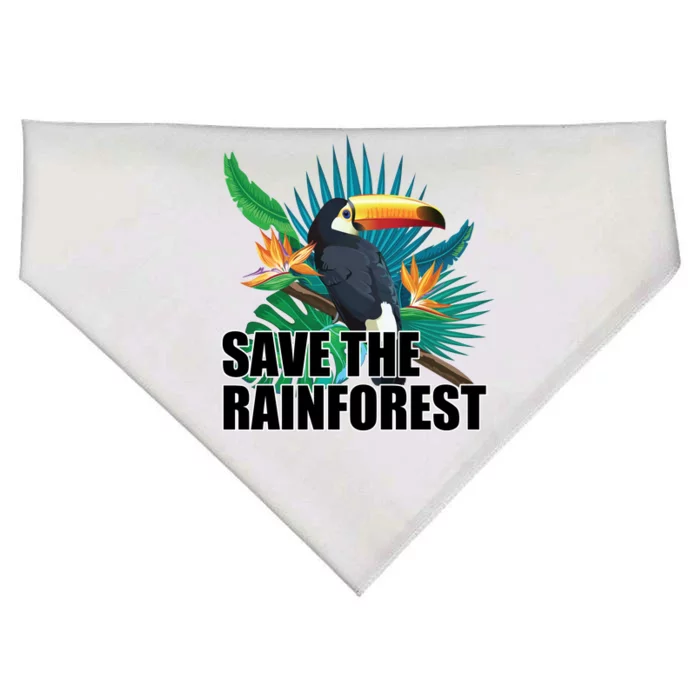 Save the Rainforest -  Protect the Wildlife USA-Made Doggie Bandana