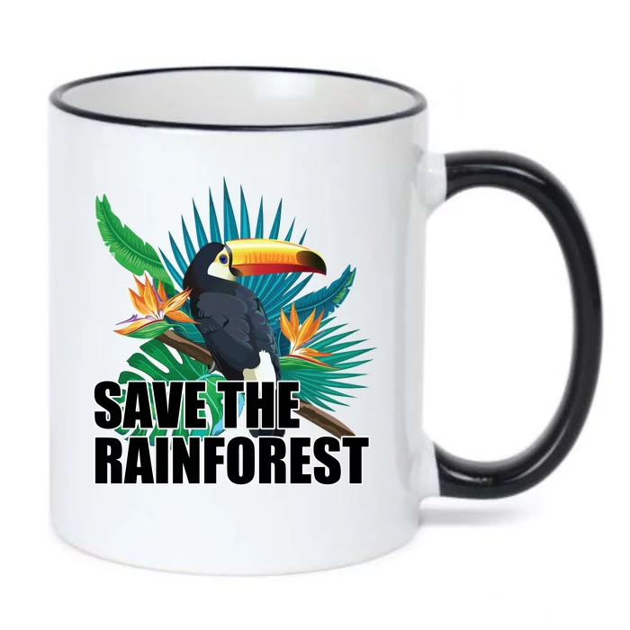 Save The Rainforest Black Color Changing Mug