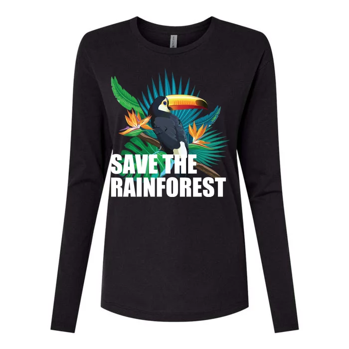 Save The Rainforest Womens Cotton Relaxed Long Sleeve T-Shirt