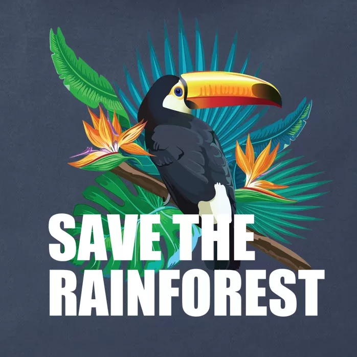 Save The Rainforest Zip Tote Bag