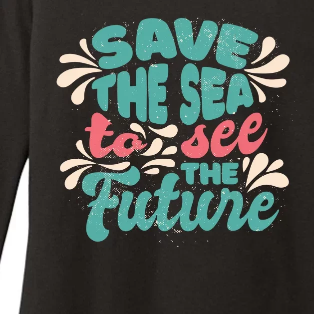 Save The Sea To See The Future Womens CVC Long Sleeve Shirt