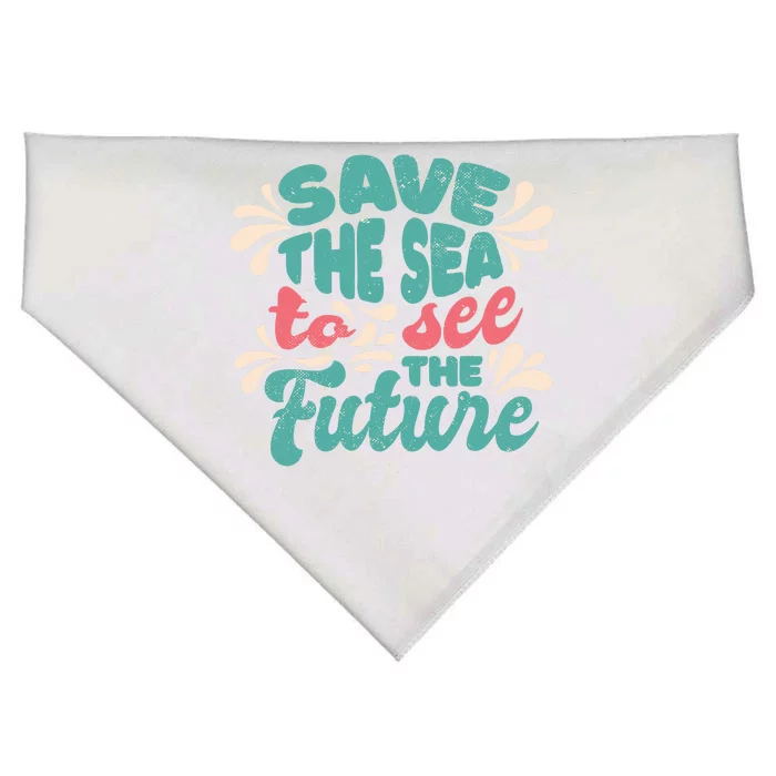 Save The Sea To See The Future USA-Made Doggie Bandana