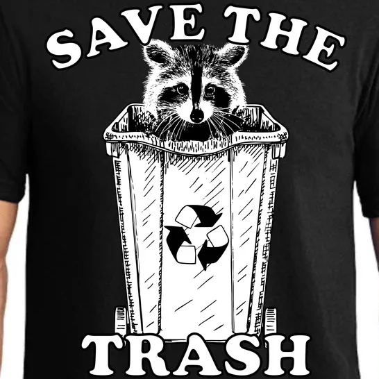 Save the Trash Pandas Funny Raccoon Pajama Set