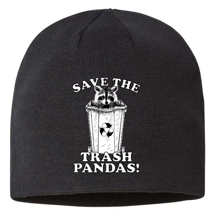 Save the Trash Pandas Funny Raccoon 8 1/2in Sustainable Knit Beanie