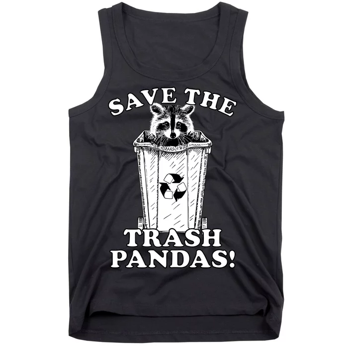 Save the Trash Pandas Funny Raccoon Tank Top