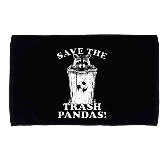 Save the Trash Pandas Funny Raccoon Microfiber Hand Towel