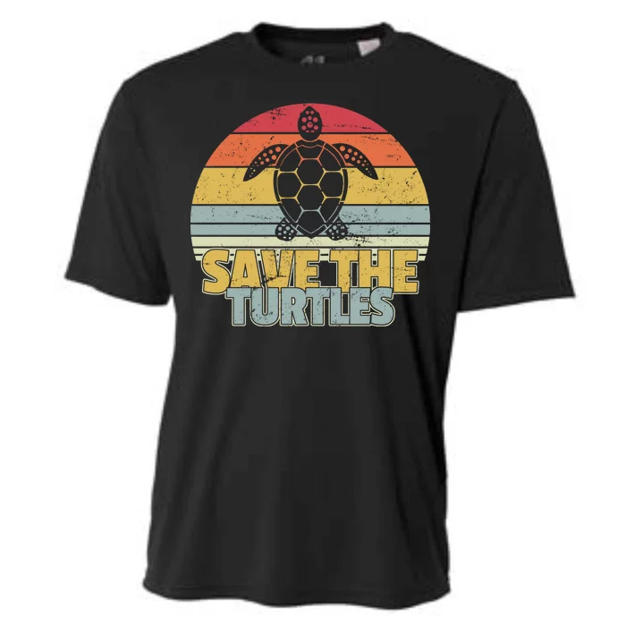 Save The Turtles Retro Style Cooling Performance Crew T-Shirt