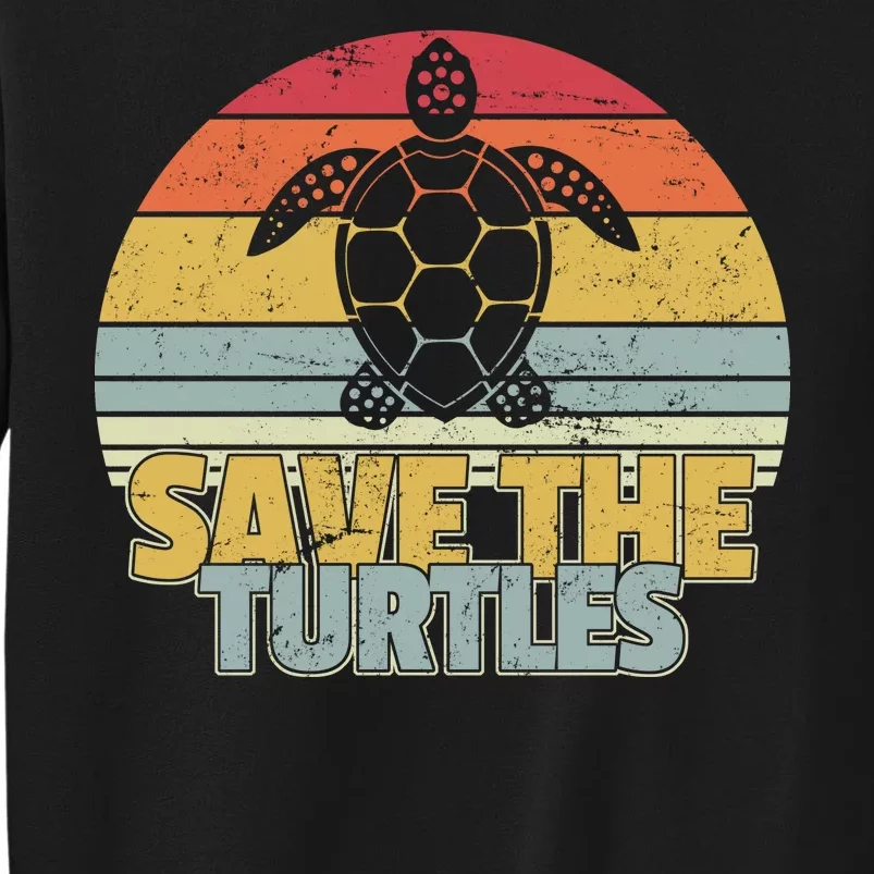 Save The Turtles Retro Style Sweatshirt