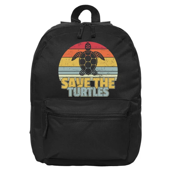 Save The Turtles Retro Style 16 in Basic Backpack