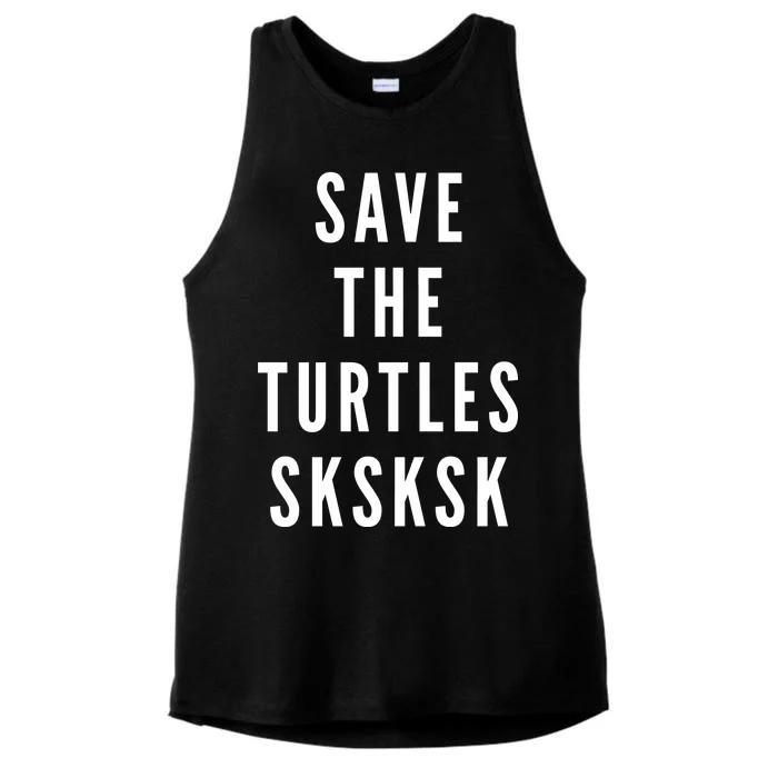 Save The Turtles SKSKSK Ladies Tri-Blend Wicking Tank