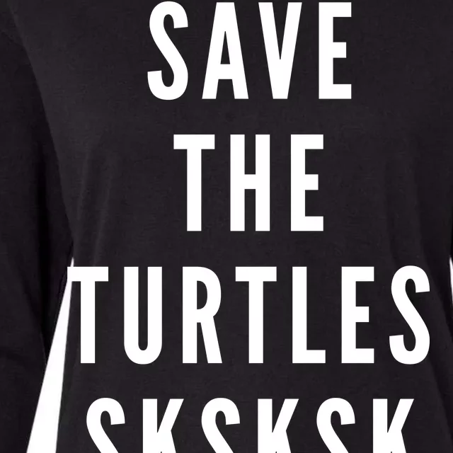 Save The Turtles SKSKSK Womens Cotton Relaxed Long Sleeve T-Shirt