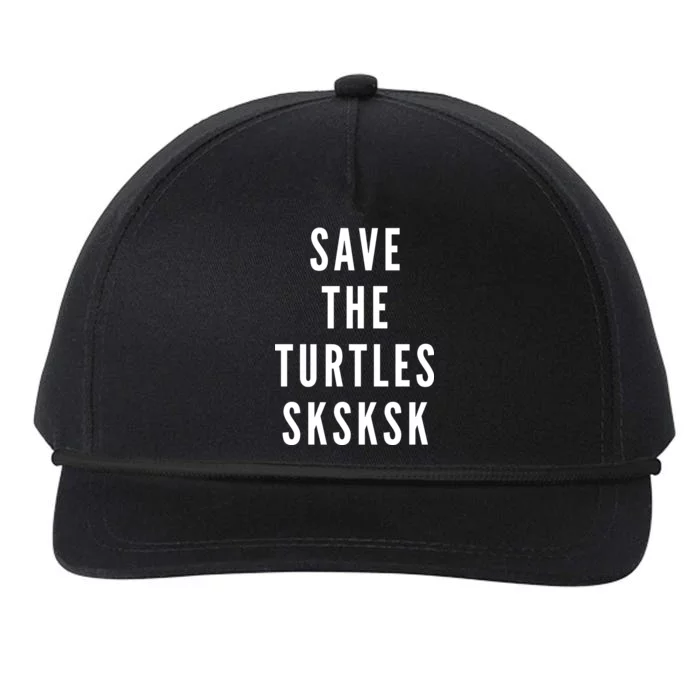 Save The Turtles SKSKSK Snapback Five-Panel Rope Hat