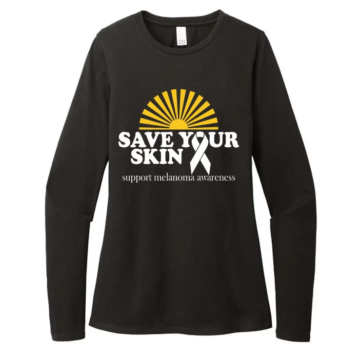 Save Your Skin Melanoma Awareness Womens CVC Long Sleeve Shirt