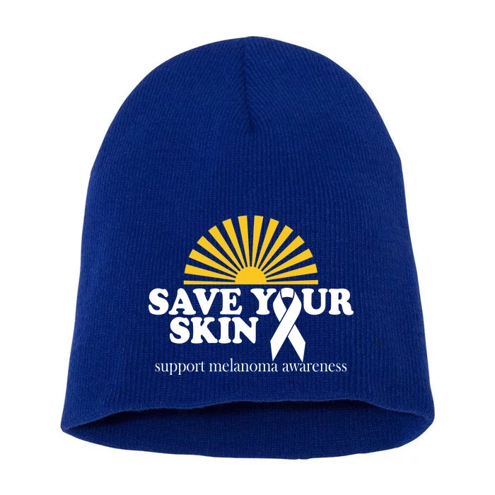 Save Your Skin Melanoma Awareness Short Acrylic Beanie