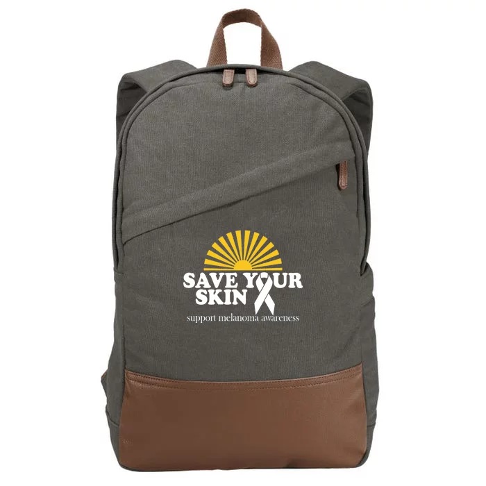 Save Your Skin Melanoma Awareness Cotton Canvas Backpack