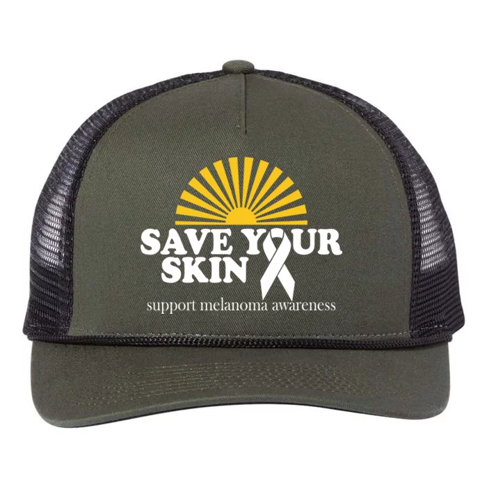 Save Your Skin Melanoma Awareness Retro Rope Trucker Hat Cap