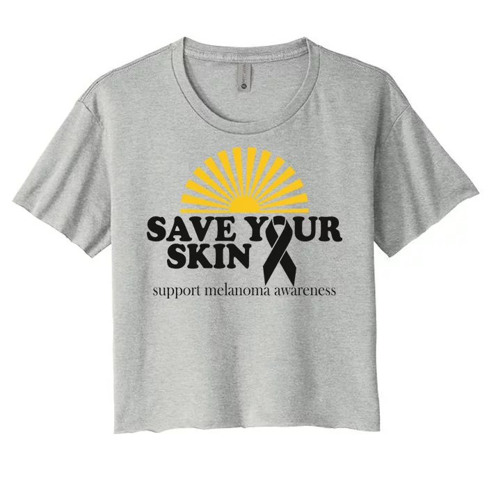 Save Your Skin Melanoma Awareness Women's Crop Top Tee