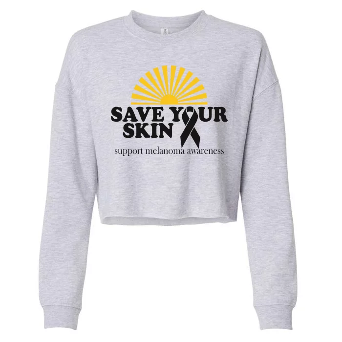 Save Your Skin Melanoma Awareness Cropped Pullover Crew