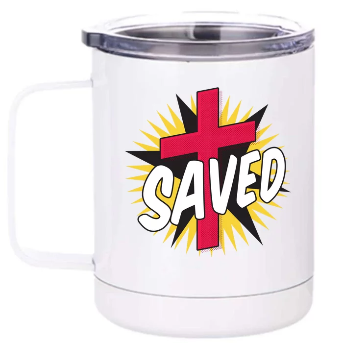 Saved Comic Cross Front & Back 12oz Stainless Steel Tumbler Cup