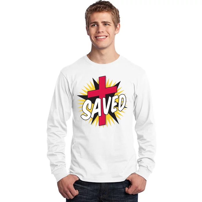 Saved Comic Cross Tall Long Sleeve T-Shirt