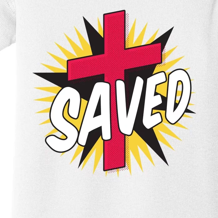 Saved Comic Cross Baby Bodysuit