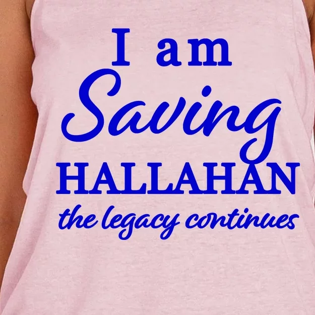 Saving Hallahan The Legacy Continues Women's Knotted Racerback Tank