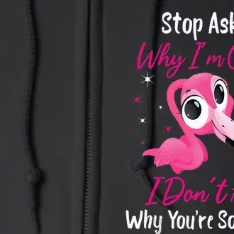 Stop Asking Why I'm Crazy I Don't Ask Why You're So Stupid Full Zip Hoodie